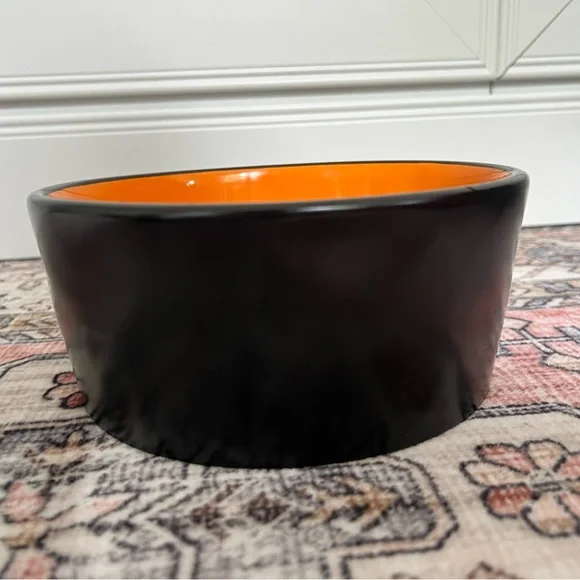 RAE DUNN Howloween Halloween collection ceramic artisan dog dish large pet bowl - Picture 4 of 5